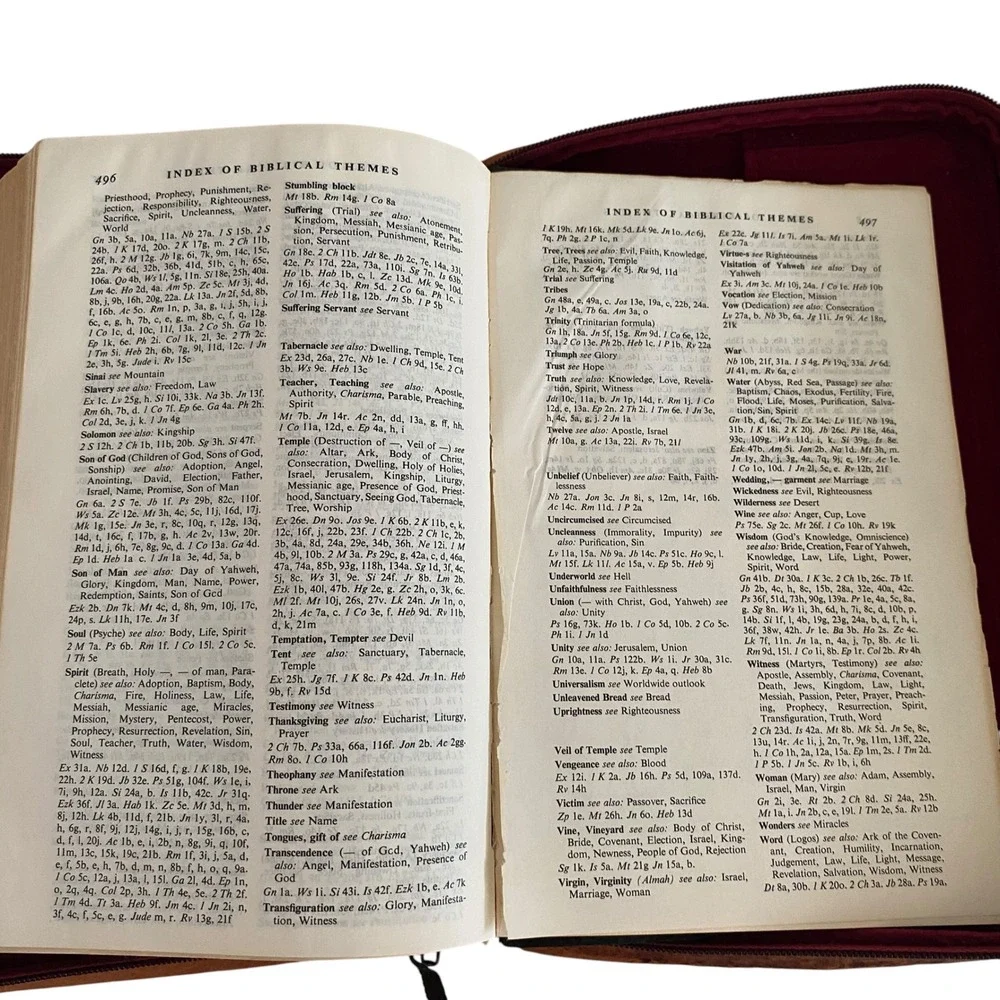 Vintage 1966 The Jerusalem Bible Doubleday Hardcover with Leather Zippered Case